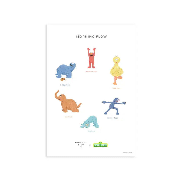 Sesame Street Yoga Poses Poster