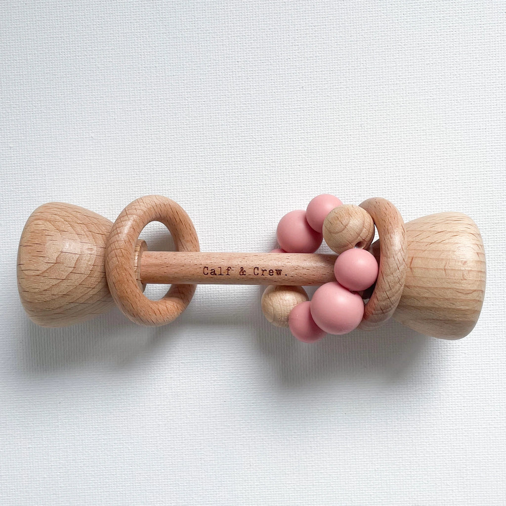 Wooden Silicone Rattle