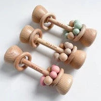 Wooden Silicone Rattle